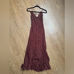 Free people maxi dress size small-brown
